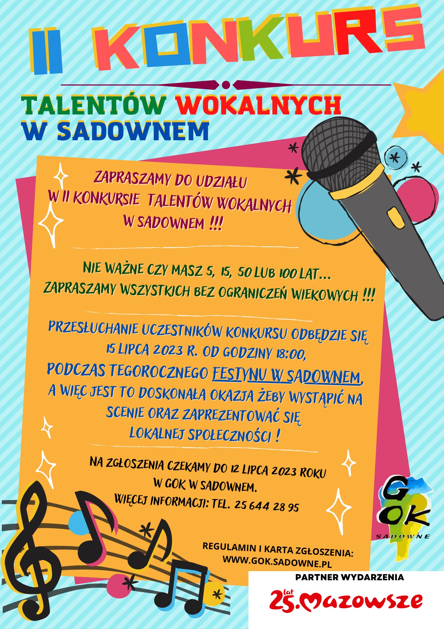 II Konkurs Talentów Wokalnych w Sadownem !!!